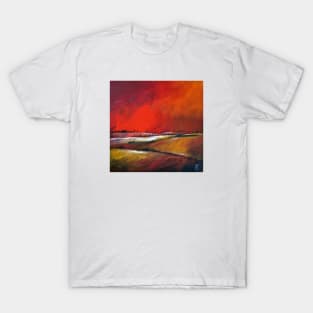 Hills under the fiery sky T-Shirt